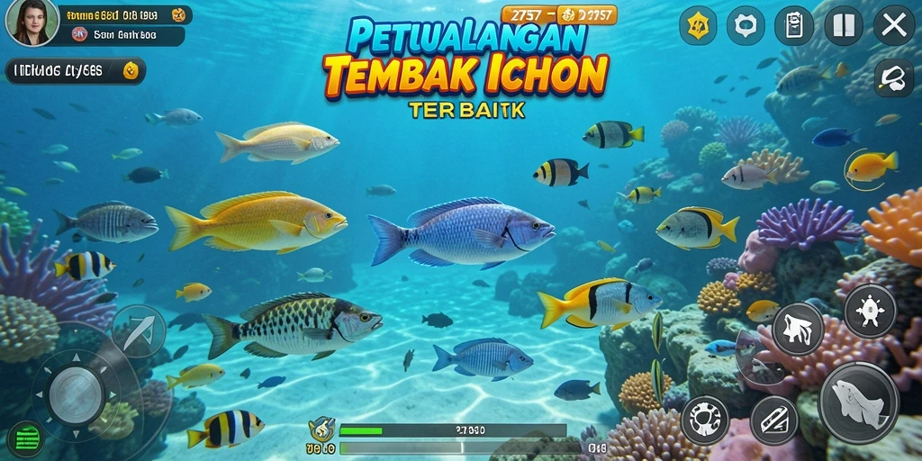 Tampilan gameplay seru saat berburu ikan di 2757.