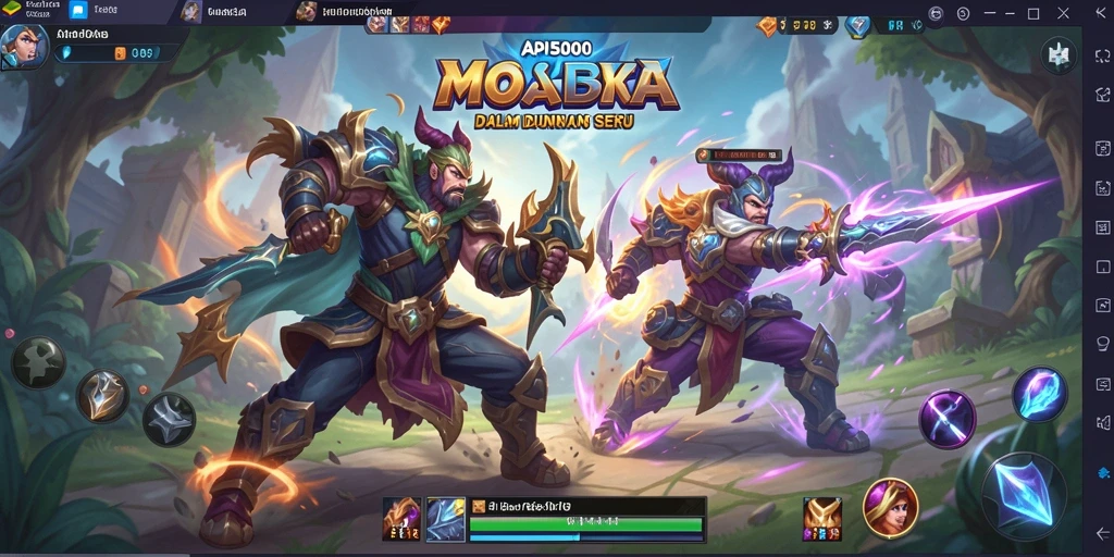 Gameplay seru dan menegangkan di API5000 dengan berbagai karakter MOBA.