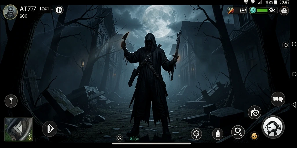 Screenshot menampilkan gameplay horor AT777 yang menegangkan.