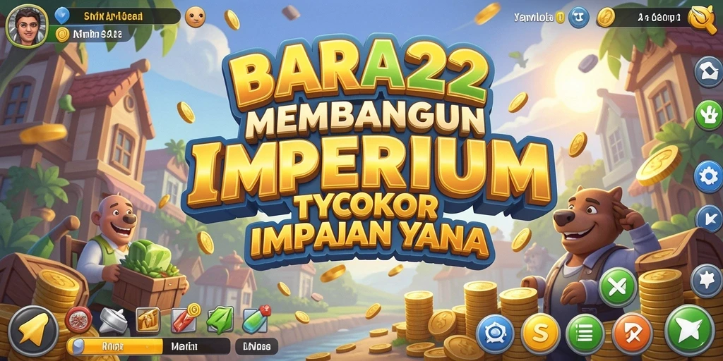 Tangkapan layar utama BARA22 menampilkan gameplay Tycoon yang seru.