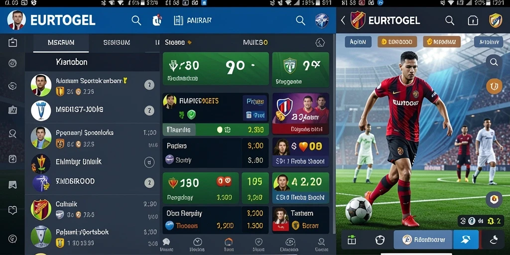Tampilan gameplay EUROTOGEL dengan berbagai pilihan taruhan olahraga.