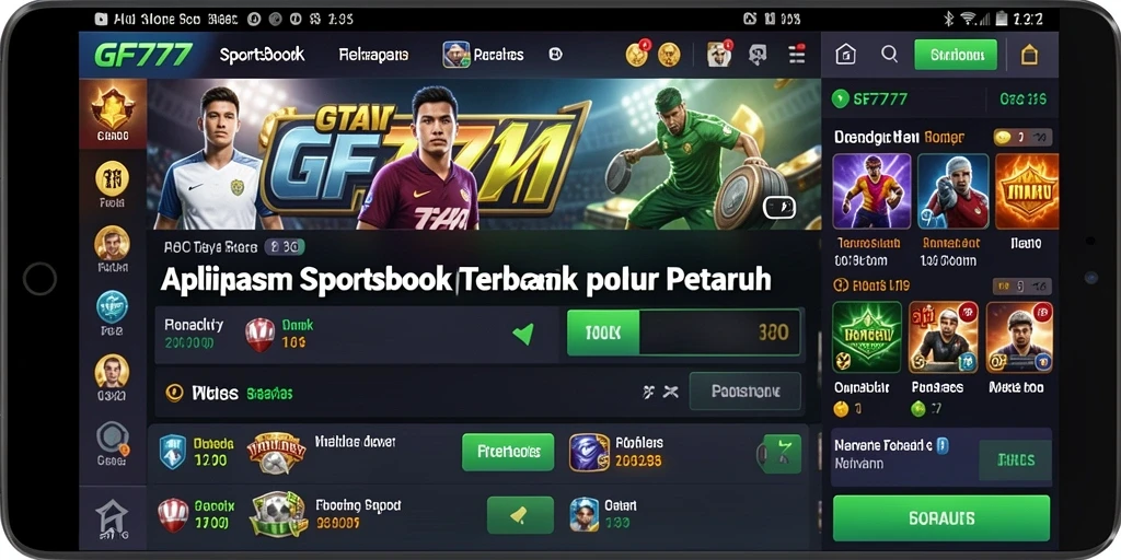 Screenshot menunjukkan tampilan antarmuka taruhan olahraga GF777.