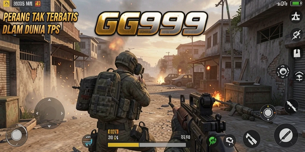 Screenshot GG999 menampilkan pemain dalam aksi seru di medan perang.