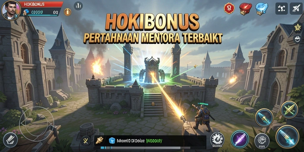 Tampilkan gameplay menegangkan HOKIBONUS saat mempertahankan menara.