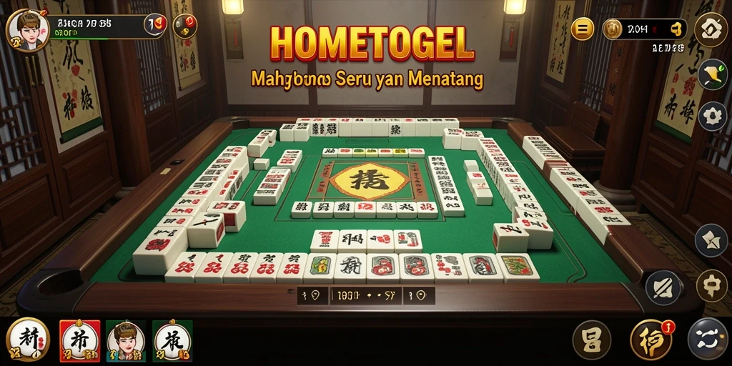 Tampilan gameplay menawan dengan puzzle Mahjong yang menantang.