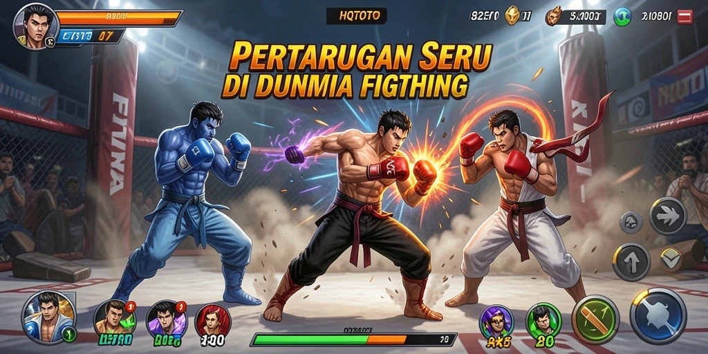 Gameplay HQTOTO yang penuh aksi dengan pertarungan seru.