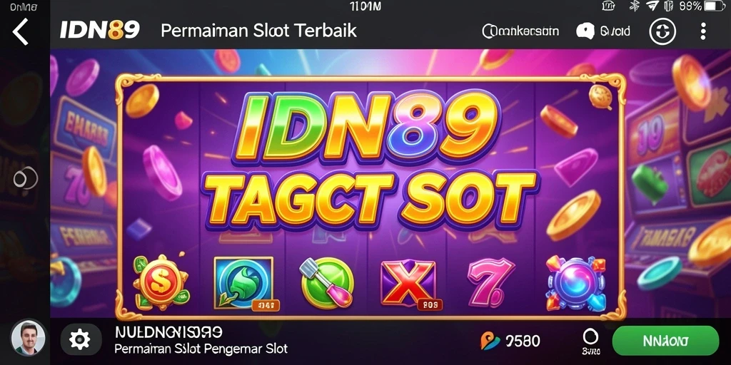 Screenshot utama IDN89 menampilkan gameplay Slot yang seru.