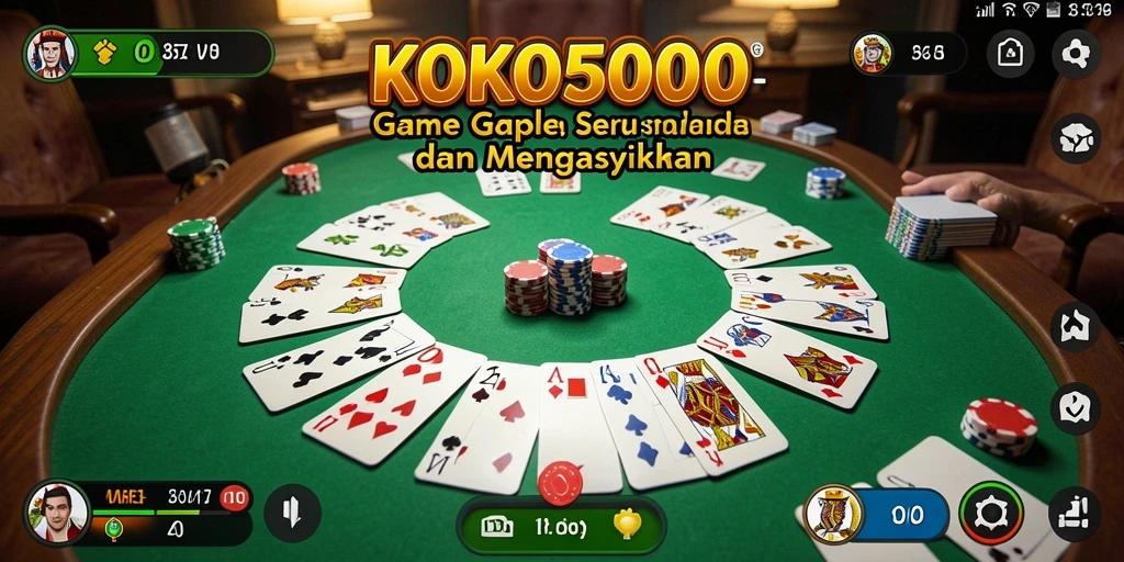 Tampilan gameplay Gaple yang seru dan interaktif di KOKO5000.