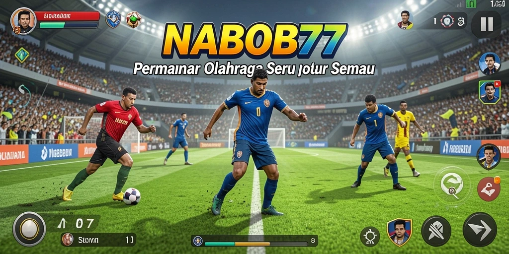 Screenshot NABOB77 menunjukkan aksi mendebarkan dalam permainan olahraga.