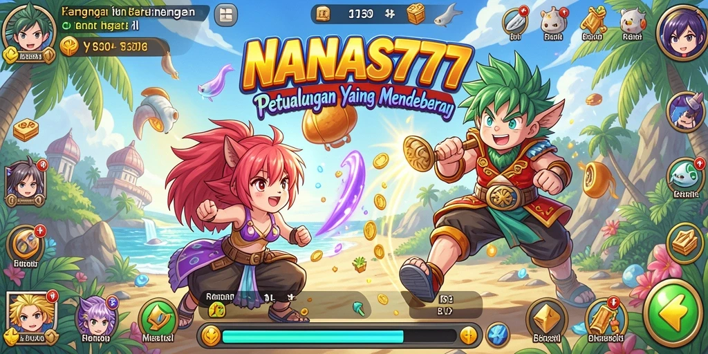 Tampilan gameplay NANAS777 dengan karakter anime yang memukau.