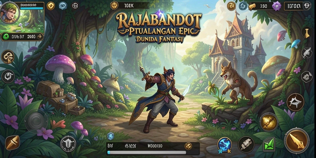 Tampilan gameplay RAJABANDOT yang menantang dan menarik.