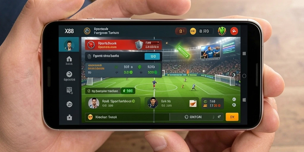 Screenshot X88 menunjukkan antarmuka taruhan yang menarik dan informatif.