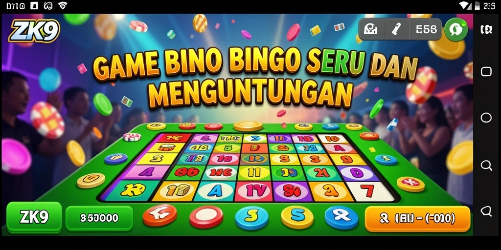 Tampilan gameplay seru di ZK9 dengan suasana Bingo yang menarik.